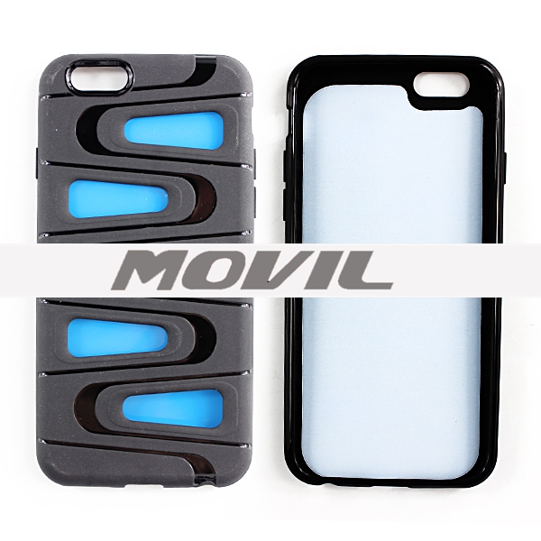 NP-2493 Híbrido TPU   PC Funda Protectora Cubierta a Prueba de Golpes para iPhone 6-0